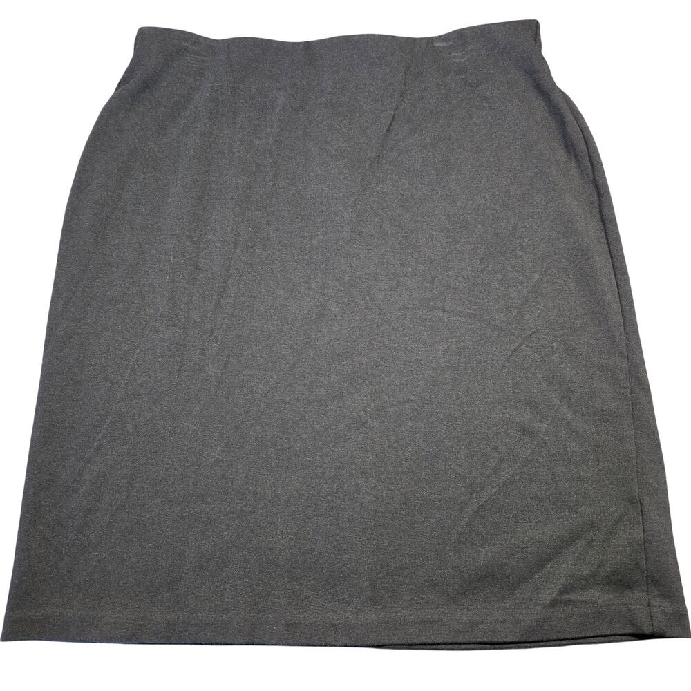 Old Navy Charcoal Black Mini Skirt Stretch Pull-On Pencil Tube Women Size L Tall
